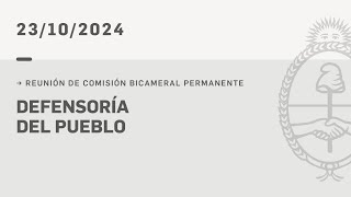 BICAMERAL PERMANENTE DEFENSORÍA DEL PUEBLO 231024 [upl. by Lashond572]