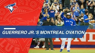 Vladimir Guerrero Jr gets a standing ovation in Montreal [upl. by Netsud]