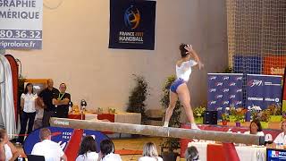 Devillard Coline poutre FRA Sainté Gym Cup 2018 [upl. by Boycie]