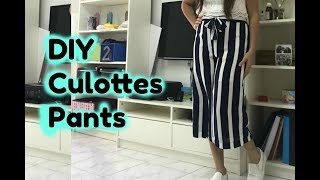 How to make Culottes Pants DIY  Super Easy For Beginners [upl. by Maxwell317]