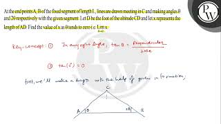 At the end points \ \mathrmA \mathrmB \ of the fixed segment of length \ \mathrmL \ [upl. by Ellednahc339]