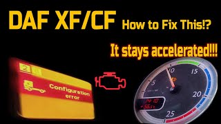 DAF XFCF Configuration errorEngine Warning [upl. by Youngran]