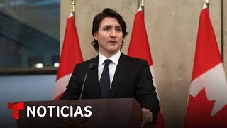 Justin Trudeau califica de quotilegalquot las protestas en Canadá  Noticias Telemundo [upl. by Niwrud]