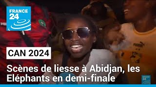 CAN 2024  à Abidjan des scènes de liesse après la victoire in extremis des Élephants face au Mali [upl. by Bonny]