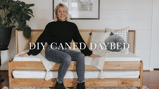 DIY Caned Daybed  Ikea Hack  Daytime Sofa  Large Night Time Guest Bed [upl. by Suinuj578]