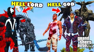 Franklin Trying To Help Hell God amp Ghost Rider To Fight With Devil Lord amp Knight King In GTA 5 [upl. by Guyon]