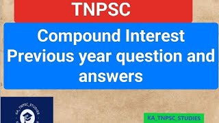 TNPSC MATHS  Compound interest  💯 shortcut methods  part 2 [upl. by Euqinim]