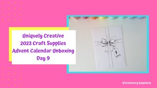 Uniquely Creative 2023 Craft Supplies Advent Calendar Unboxing Day 9 [upl. by Erin144]