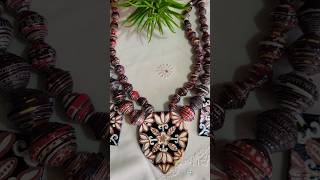 Paper beads Jewelry shortsfeed art paperbeads youtubeshorts diy paperjewelry jewelrymaking [upl. by Kelcy957]