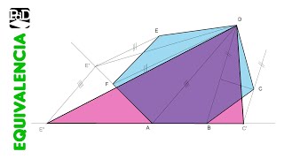 Trazar un Triángulo Equivalente a un Polígono Irregular  Equivalencia [upl. by Hillier]