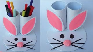 DIY pen Stand Using Cardboard  Cardboard Craft Ideas  pen stand Craft [upl. by Kauffman]