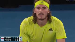 Daniil Medvedev vs Stefanos Tsitsipas Aus Open SF 2021 [upl. by Innad]