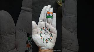 Tri colour painting on my palm  l love my flag  ❤️❤️❤️ [upl. by Tema856]