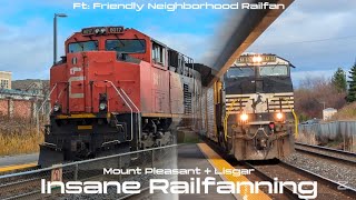 Insane Railfanning at the Mount Pleasant GO and Lisgar GO Stations in the Halton Region [upl. by Nedry786]