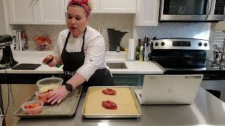 How to make pourable pizza crust with Chef Rebecca [upl. by Glenden]