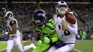 Jared Goff NAILED by Nasty Hit from Seahawks Richard Sherman Evaluated for Concussion [upl. by Kaazi]