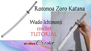 Roronoa Zoro sword Wado Ichimonji TUTORIAL [upl. by Quent446]