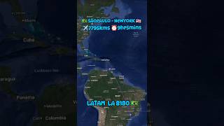 🇧🇷 Sãopaulo to Newyork 🇺🇸 rastreamento de rota de voo FlightRouteTracking shortsfeed [upl. by Areek493]