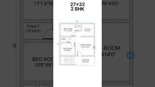 27x32 home plan design [upl. by Anirbac]