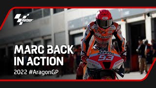 Marc back in action  2022 AragonGP [upl. by Lehcim]