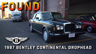 FOUND RARE 1987 Bentley Continental Drophead  4K [upl. by Adiell]