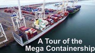 Tour of the Mega Container Ship  Life at Sea  Mariners Vlog 3 [upl. by Llednahc]