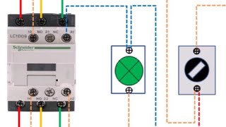 شرح طريقة تركيب كونتاكتور مع مبدلة contacteur avec commutateur [upl. by Vallo]