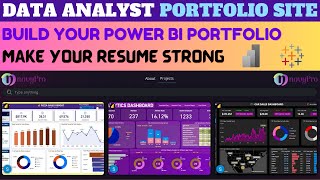 Create a Data Analyst Portfolio Site  Build Powerful Resume  Power BI Portfolio [upl. by Ociral105]