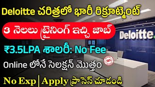 Deloitte Recruitment 2024  Latest Jobs In Telugu  Jobs In Hyderabad Work From Home Jobs 2024 [upl. by Neladgam]