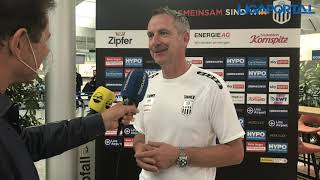 ExklusivInterviews von Ligaportal mit LASKCoach Dominik Thalhammer und Florian Flecker [upl. by Annaierb420]