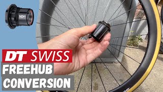 Sram XDR to Shimano HG Freehub Conversion on DT Swiss 1800 Spline [upl. by Aned]