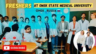 Freshers at Omsk State Medical University  Russia 🇷🇺 [upl. by Netsriik]