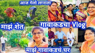 गावाकडचा Vlogमाझं गावाकडचं घर आणि माझे शेतआज गेलो गावाकड लग्नाला [upl. by Nyledam830]