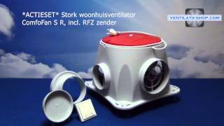 ACTIESET Stork woonhuisventilator ComfoFan S R incl RFZ zender  Ventilatieshopcom [upl. by Erodeht]