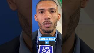 Barcellona Napoli 31 guardate la REAZIONE di JUAN JESUS 👀 ChampionsLeague [upl. by Sherourd]