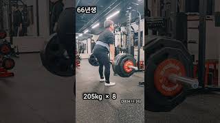 컨벤 205kg × 8 touch N go DEADLIFT [upl. by Joanne]