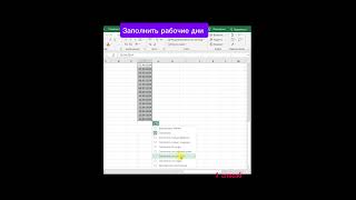 Заполнить только рабочие дни эксель [upl. by Voltz769]