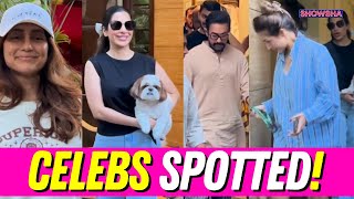 Aamir Khan Malaika Arora Anusha Dandekar amp Sophie Choudry Spotted Out And About In Bandra  WATCH [upl. by Reerg881]