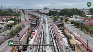 METRONET Victoria ParkCanning Level Crossing Removal Project Flyover  October [upl. by Sturdivant]