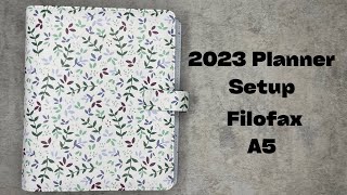 2023 Planner Setup  A5 Filofax  Filofax Inserts  Simple Planning [upl. by Blanchard537]