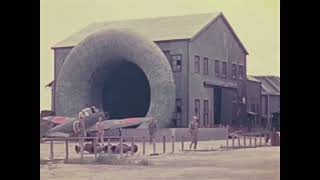 Captured Airfield and Wind Tunnel at Occupied Yokosuka Japan 1945  Original Color Footage [upl. by Rikahs573]