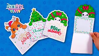 DIBUJA TUS TARJETAS DE NAVIDAD  Diseños muy fáciles para todos  DIY  Easy Christmas Cards [upl. by Nagaem]