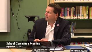 Norfolk School Committee Meeting 91113 [upl. by Renado]