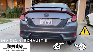 10th Gen Civic Invidia N1 Catback Exhaust [upl. by Alsworth821]