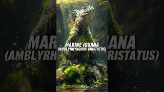 The Marine Iguana Amblyrhynchus Cristatus educational iguana shortsvideo [upl. by Ainesej781]