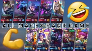 All mages rank game in mobile legends mythical honor [upl. by Tavia701]