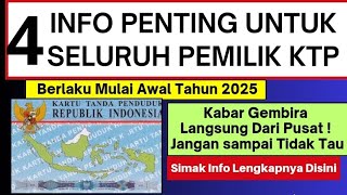 MULAI AWAL 2025  INFO PENTING UNTUK SELURUH PEMILIK KTP  KABAR GEMBIRA BANSOS DARI PEMERINTAH [upl. by Cissie207]