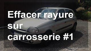 1 effacer rayure sur une carrosserie  Turtle Wax  VW Polo [upl. by Alleynad558]