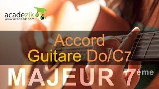 Accord guitare DO majeur septième  C7 chord vidéo [upl. by Nitsid]