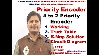 Priority Encoder  4 to 2 Priority Encoder  Truth table amp Circuit diagram of Priority Encoder [upl. by Enimajneb]